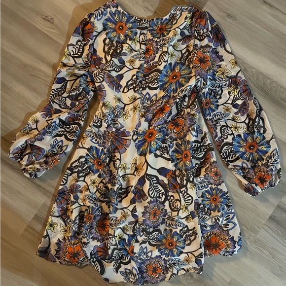 ‼️THRIFT STORE ALERT MAKE OFFER Betsey Johnson Dress Floral GardeN Bell Sleeve - Picture 7 of 13